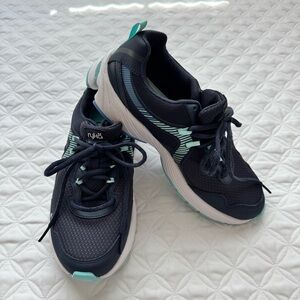 Ryka Intrigue 2 Mesh Lace Up Memory Foam Walking Sneakers Navy Blue Size 9 Wide